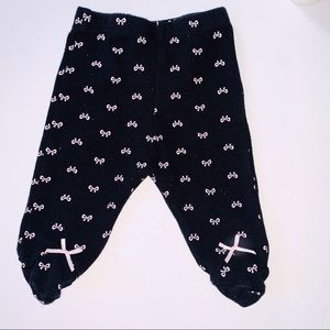 Newborn Black with Pink Bows Pants 10/$10